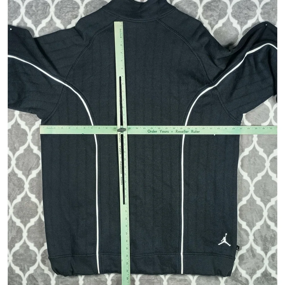 Jordan Track Jacket Men 2XL Black Jumpman Logo White Piping Mock Neck  Full Zip